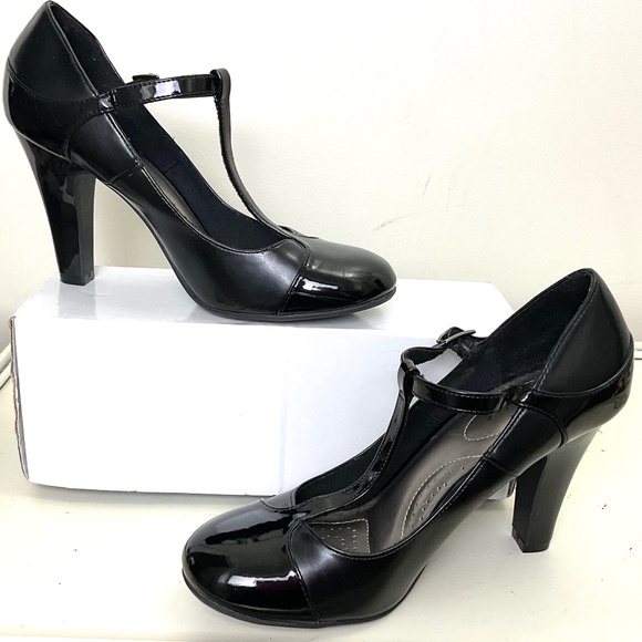 Dexflex Comfort Women's Kathleen Black Mary Jane Stiletto Pump Heel Shoes 8.5 - Picture 2 of 13